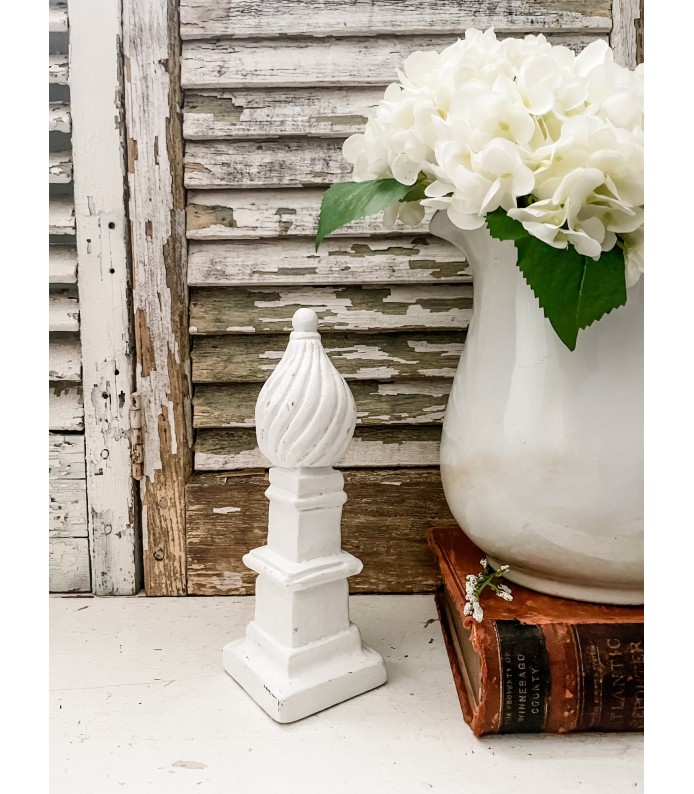 Vintage Chippy White Finial/Decor Piece 